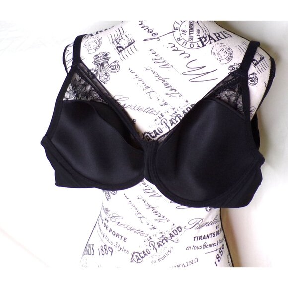 🆕NATORI Love Lace Back Smoothing T-Shirt Bra 36DD #731351 Black - Picture 9 of 9